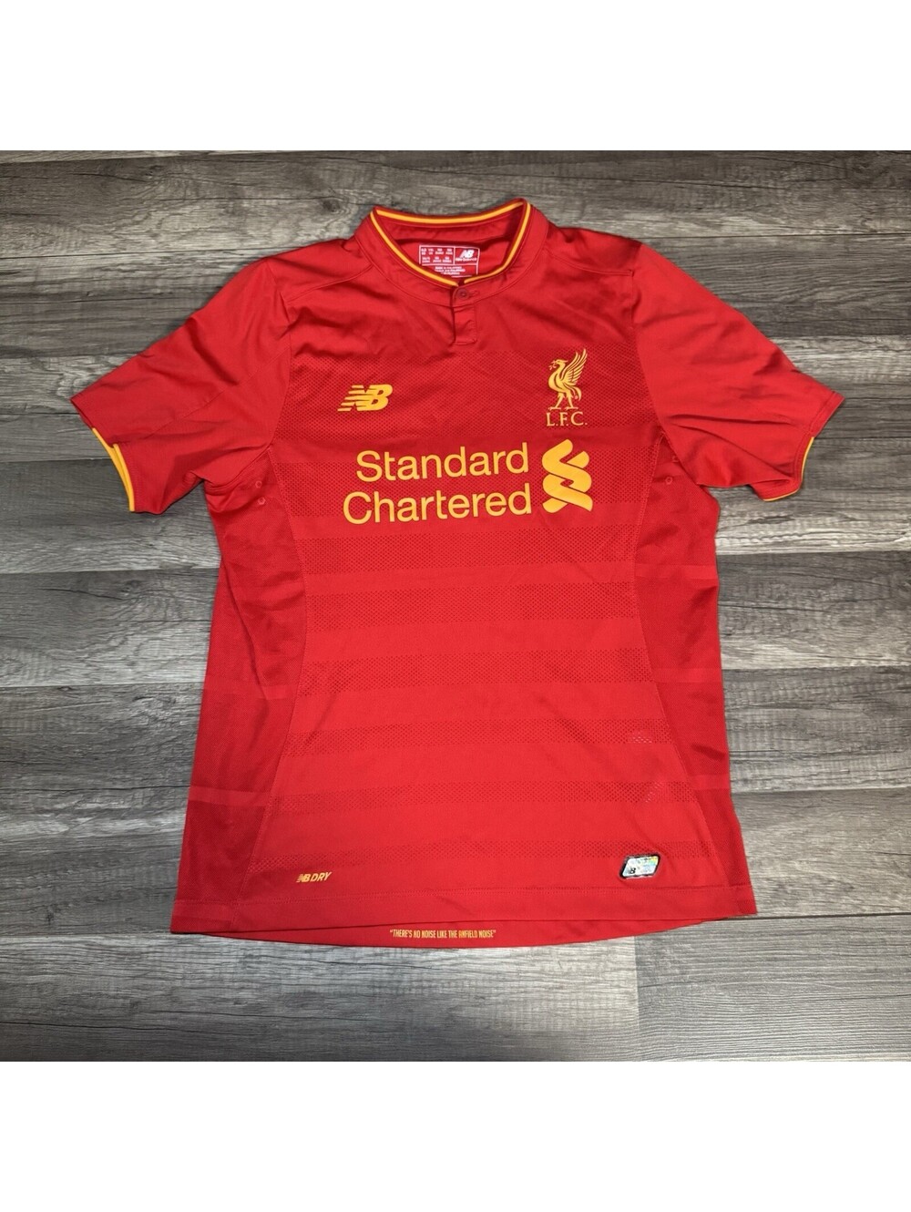 New Balance L.F.C. LFC Standard Chartered Jersey Red Youth XL Polyester Soccer